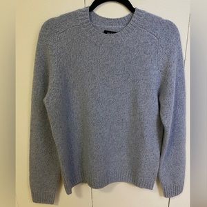 Naadam Marled Cashmere Crewneck Sweater in Dusty Blue